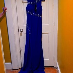 Terani couture royal blue gown. Never worn!!